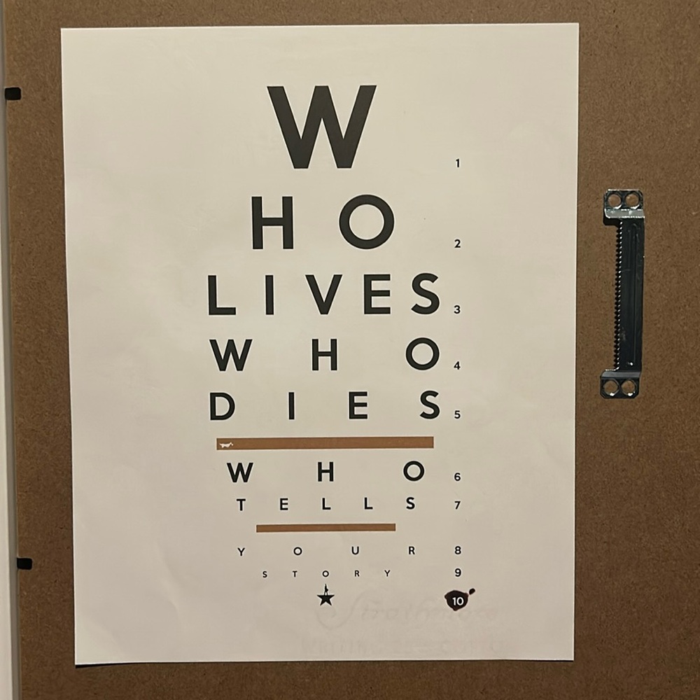 Dueler Eye Chart 8x10